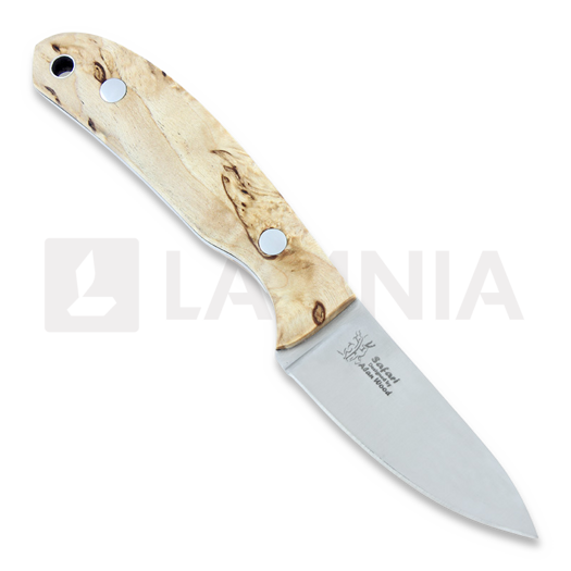 Casström Safari Mini Hunter 刀, stab. curly, leather 10618