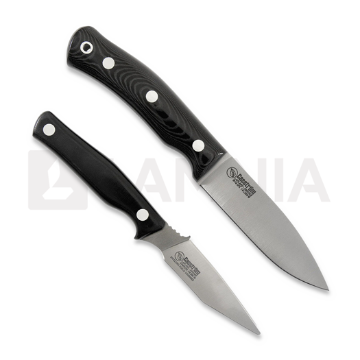 Casström Swedish Hunters Combo kaksoispuukko, Black Micarta 14320
