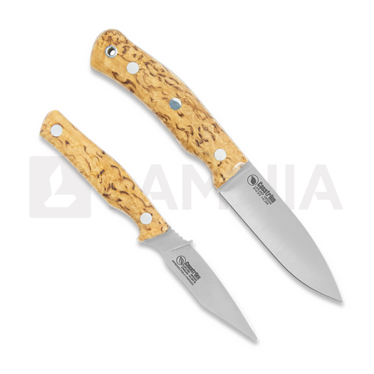 Casström Swedish Hunters Combo kés, Stabilised Curly Birch 14318