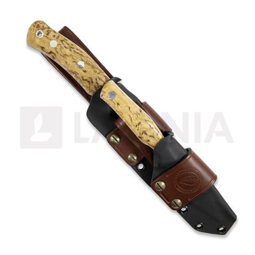 Faca Casström Swedish Hunters Combo, Stabilised Curly Birch 14318