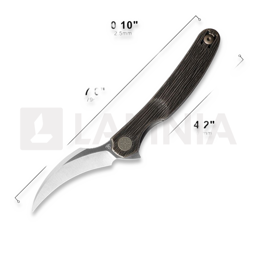 Сгъваем нож Cavol Mantis C09 Bronze Grooved Titanium