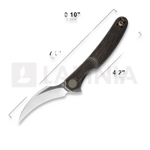 Couteau pliant Cavol Mantis C09 Bronze Grooved Titanium