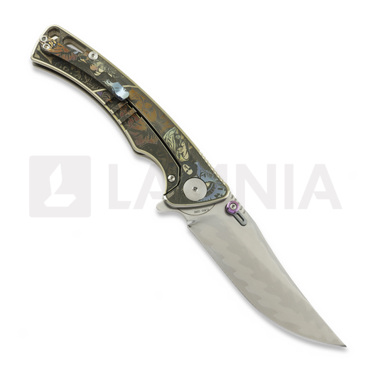 Coltello pieghevole CH Knives Otoman - Damascus - Titanium