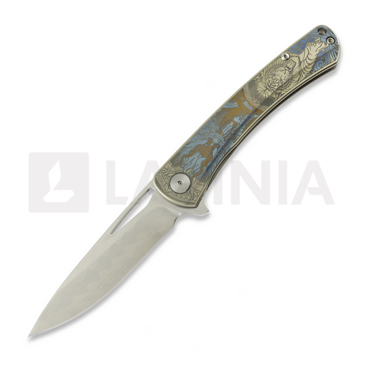 Nóż składany CH Knives Vexor - Damascus - Titanium