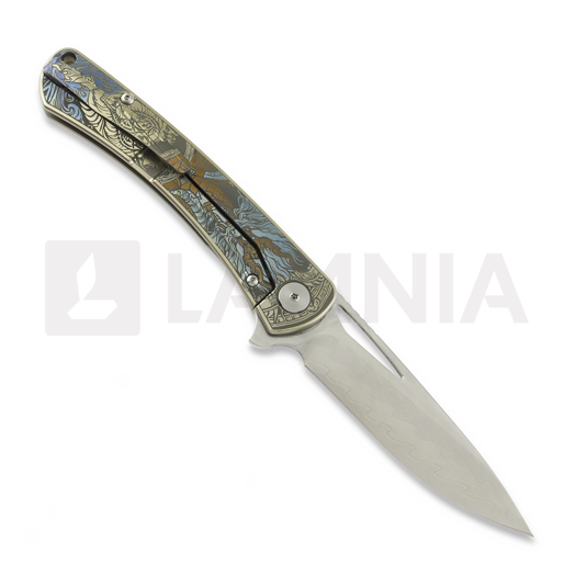 CH Knives Vexor - Damascus - Titanium folding knife