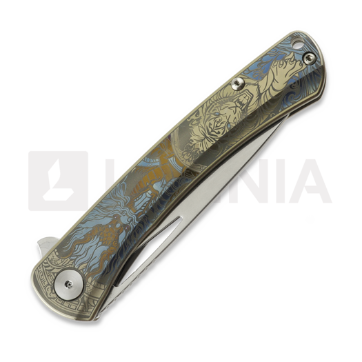 Coltello pieghevole CH Knives Vexor - Damascus - Titanium