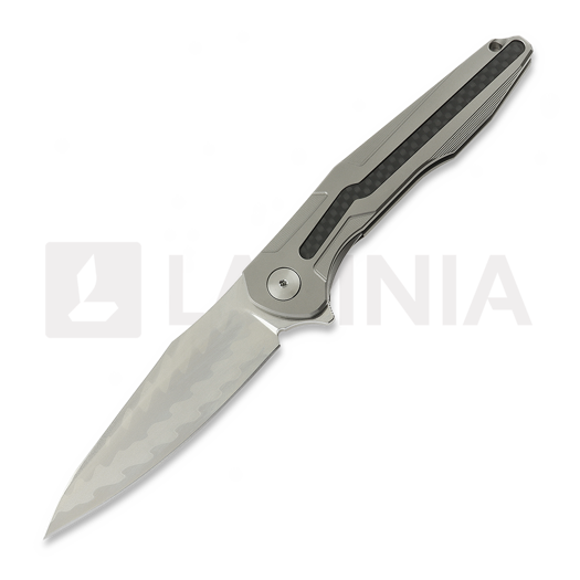 CH Knives Wartex-SL - Damascus - Titanium + CF 접이식 나이프