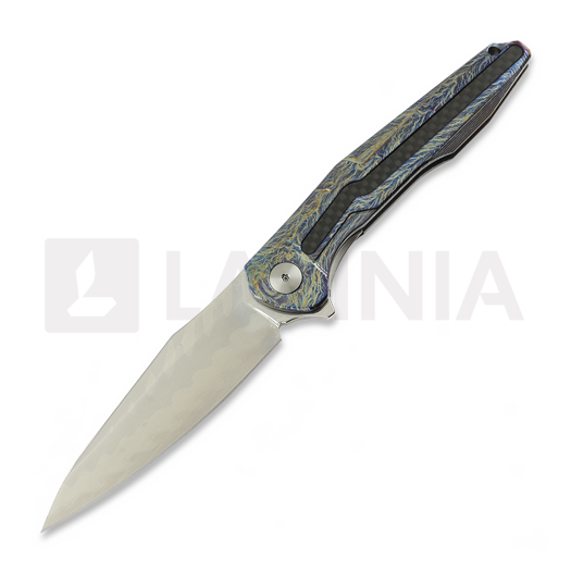 CH Knives Wartex-SL - Damascus - Titanium Flaming + CF sklopivi nož