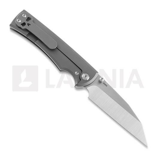 Chaves Knives 229 Sangre Wharncliffe Stonewash Titanium folding knife