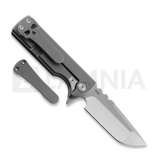 Chaves Knives Integral T.A.K Drop Point folding knife, Stonewashed Ti, Satin