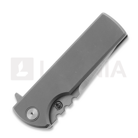 Chaves Knives Integral T.A.K Drop Point folding knife, Stonewashed Ti, Satin