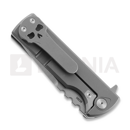 Chaves Knives Integral T.A.K Drop Point folding knife, Stonewashed Ti, Satin