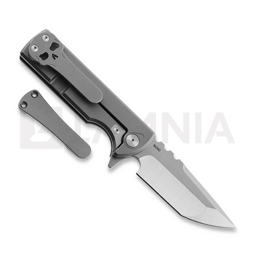 Chaves Knives Integral T.A.K Tanto folding knife, Stonewashed Ti, Satin