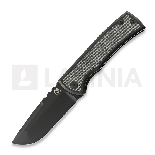 Briceag Chaves Knives Redencion 229 Kickstop Drop Point, black micarta