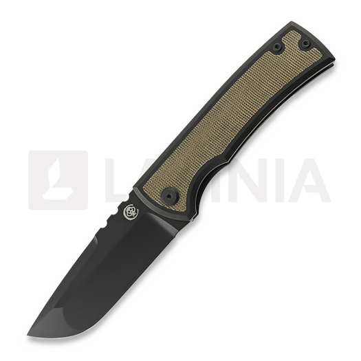 Chaves Knives Redencion 229 Kickstop Drop Point kääntöveitsi, green micarta