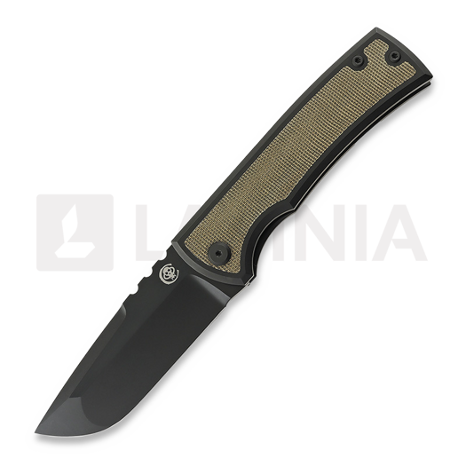 Navaja Chaves Knives Redencion 229 Kickstop Drop Point, green micarta