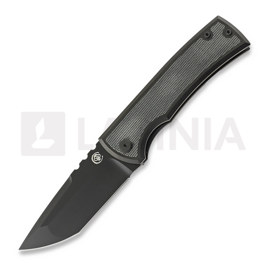 Chaves Knives Redencion 229 Kickstop Tanto foldekniv, black micarta