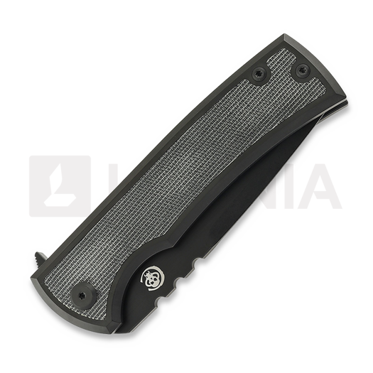 Chaves Knives Redencion 229 Kickstop Tanto folding knife, black micarta