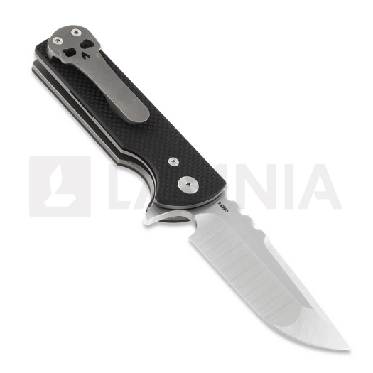 Chaves Knives T.A.K folding knife, black G10, drop point