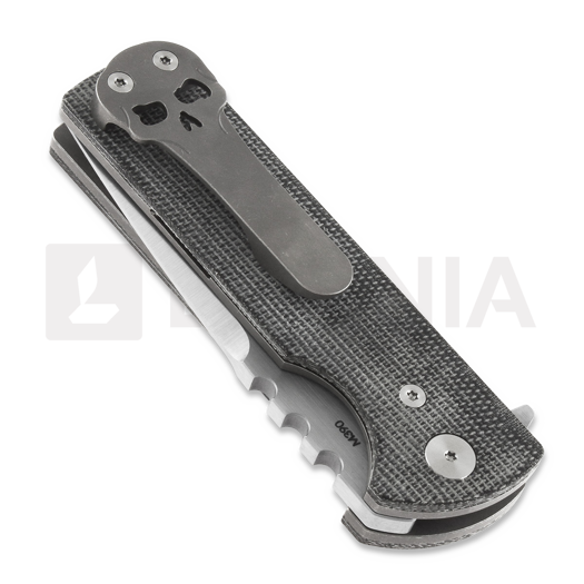 Chaves Knives T.A.K folding knife, black micarta, tanto