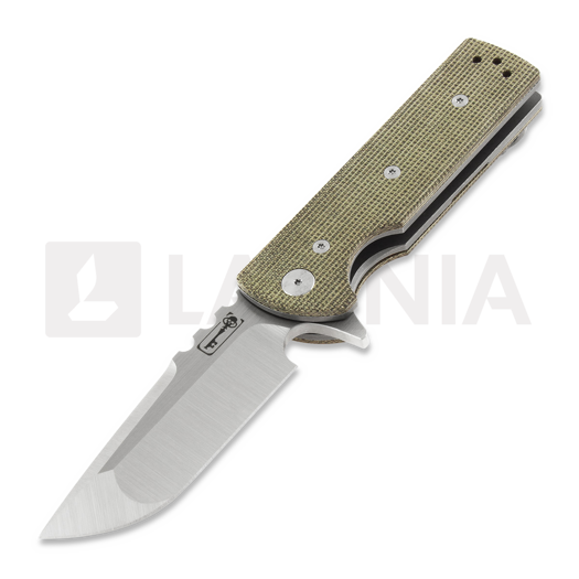 Chaves Knives T.A.K 접이식 나이프, green micarta, drop point