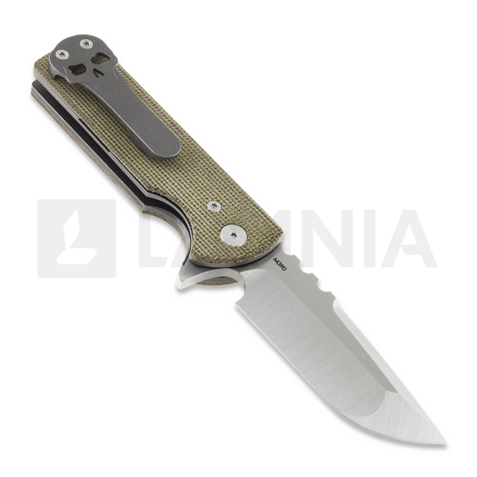 Chaves Knives T.A.K folding knife, green micarta, drop point