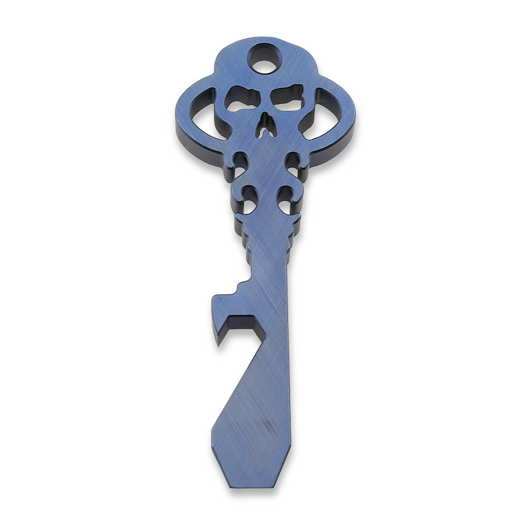 Chaves Knives Titanium Crosshatch Blue Ano