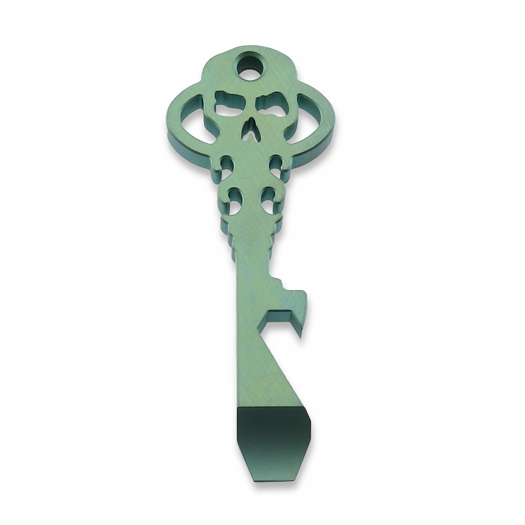Chaves Knives Titanium Crosshatch Green Ano