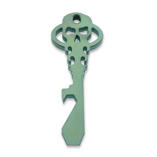 Chaves Knives Titanium Crosshatch Green Ano