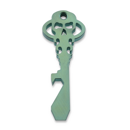 Chaves Knives Titanium Crosshatch Green Ano