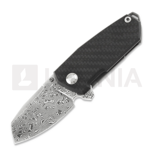 Zavírací nůž Cheburkov Bulldog Light Damascus, Carbon Fiber