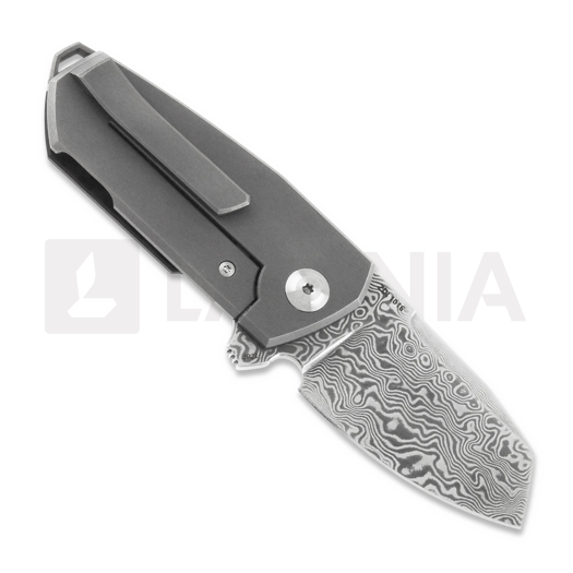 Cheburkov Bulldog Light Damascus folding knife, Carbon Fiber