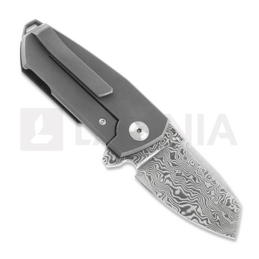 Cheburkov Bulldog Light Damascus sulankstomas peilis, Carbon Fiber