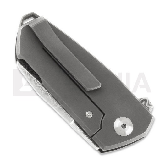 Cheburkov Bulldog Light Damascus folding knife, Carbon Fiber