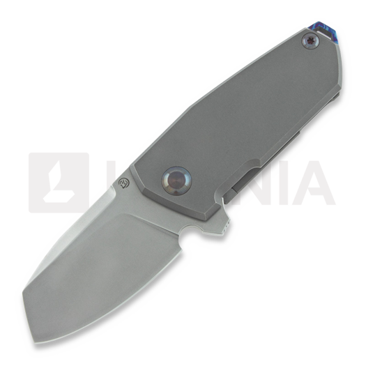 Cheburkov Bulldog M390 Timascus clip and spacer foldekniv