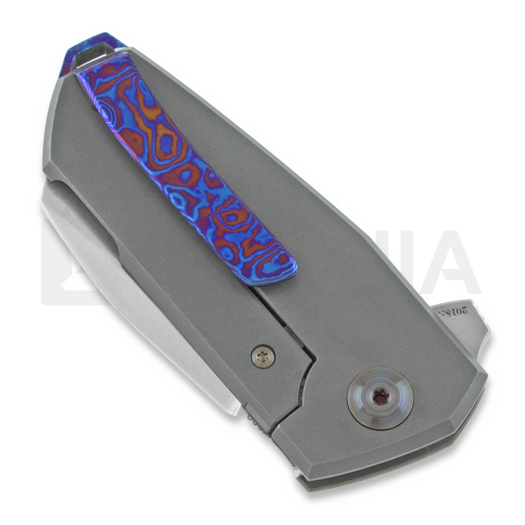 Coltello pieghevole Cheburkov Bulldog M390 Timascus clip and spacer