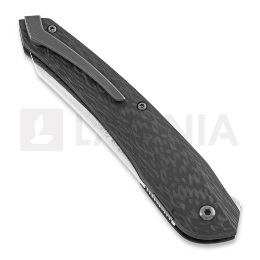 Cheburkov Cobra Damascus sulankstomas peilis, carbon fibre