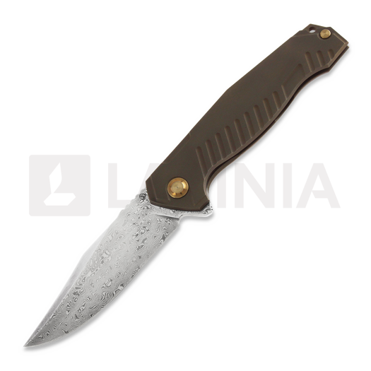 Nóż składany Cheburkov Medved (Bear) Damascus, Bronze Titanium