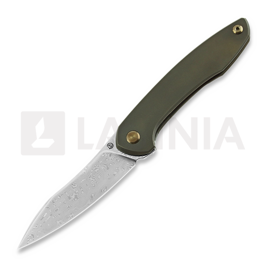 Cheburkov Mini Russkiy Damascus kääntöveitsi, Bronzed Titanium