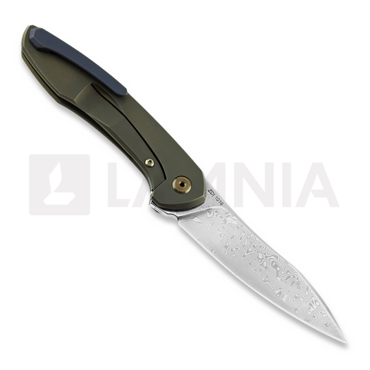 Coltello pieghevole Cheburkov Mini Russkiy Damascus, Bronzed Titanium