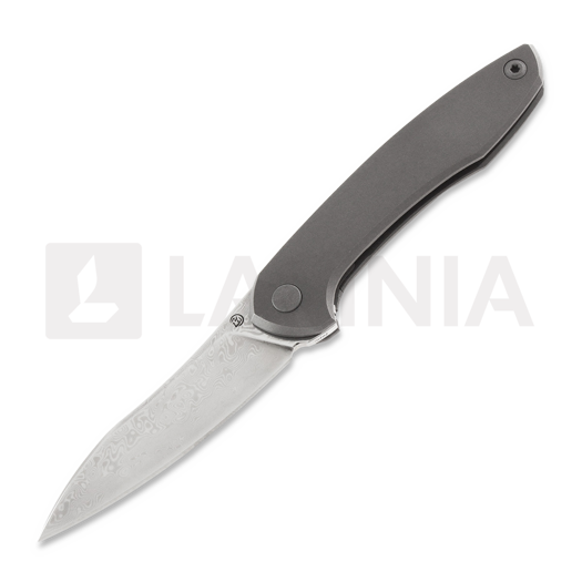 Couteau pliant Cheburkov Mini Russkiy Damascus, Titanium