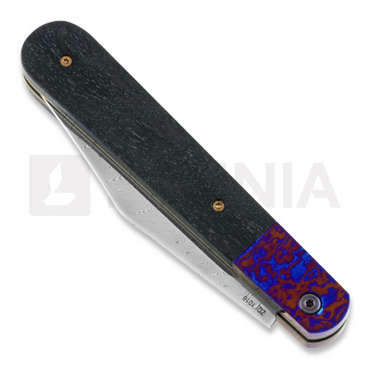 Cheburkov Poputchik Damascus Hornbeam folding knife