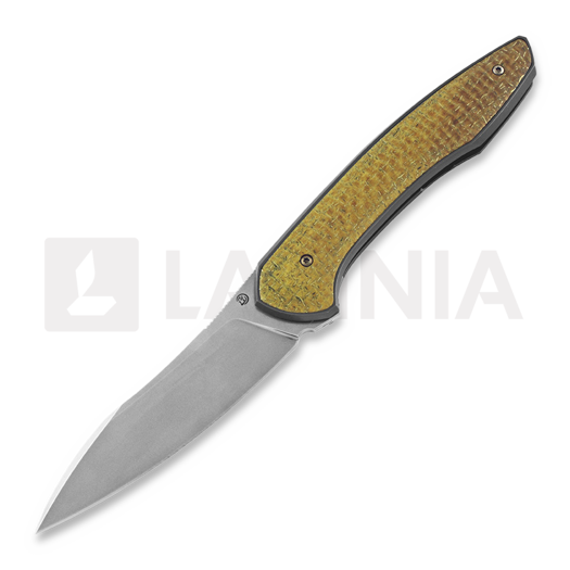 Coltello pieghevole Cheburkov Russkiy CPM S125V, vintage carbon fiber