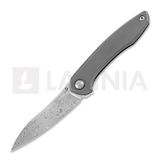 Couteau pliant Cheburkov Russkiy Damascus, purple pivot