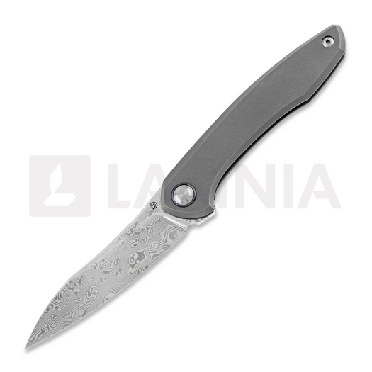 Cheburkov Russkiy Damascus sklopivi nož, purple pivot