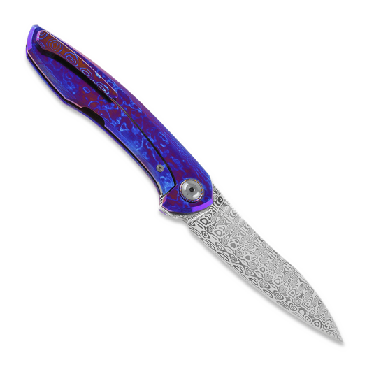 Cheburkov Russkiy Damasteel Timascus Custom sulankstomas peilis