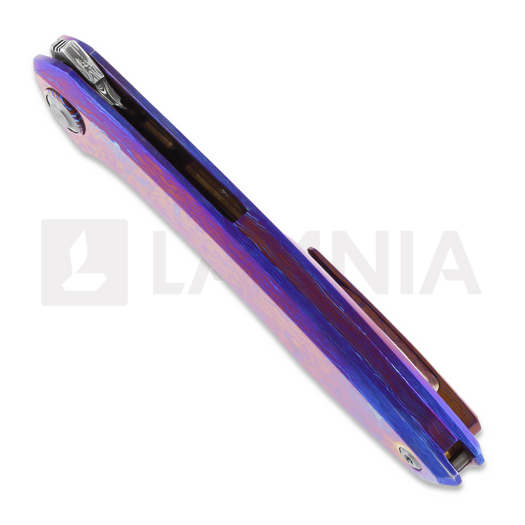 Coltello pieghevole Cheburkov Russkiy Damasteel Timascus Custom