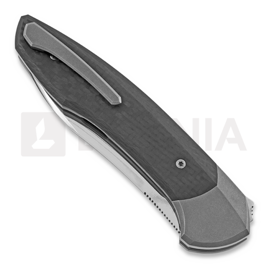 Cheburkov Russkiy Laminate sulankstomas peilis, Carbon Fibre with Bolster