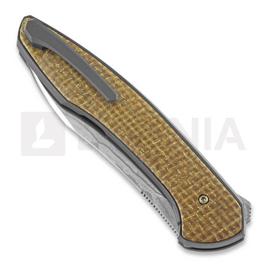 Cheburkov Russkiy Laminate sulankstomas peilis, vintage carbon fiber