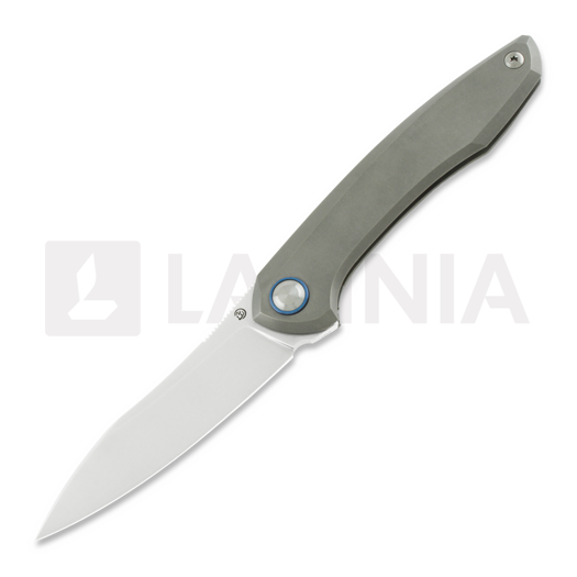 Couteau pliant Cheburkov Russkiy M390, blue pivot collar